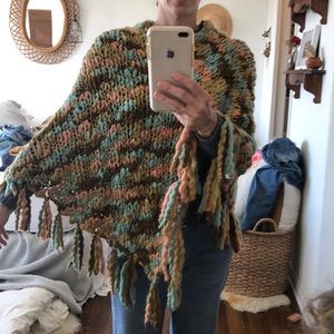 Betsey Johnson knotted poncho